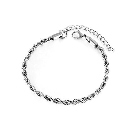 Entwine silver bracelet