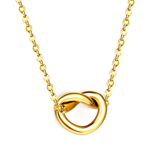 Golden knot necklace